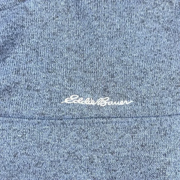 Eddie Bauer Radiator Fleece Mens Snap Mock Pullover XL 1/4 Button Blue Soft - Picture 2 of 12